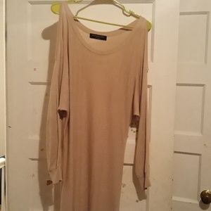 Cold shoulder dress pass the knees large